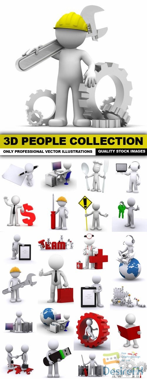 3D People Collection - 25 HQ Images