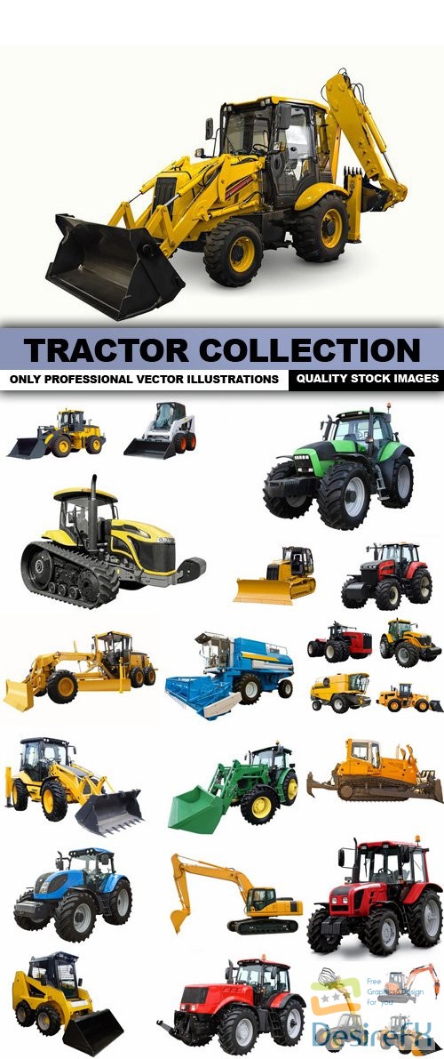 Tractor Collection (isolated) - 25 HQ Images