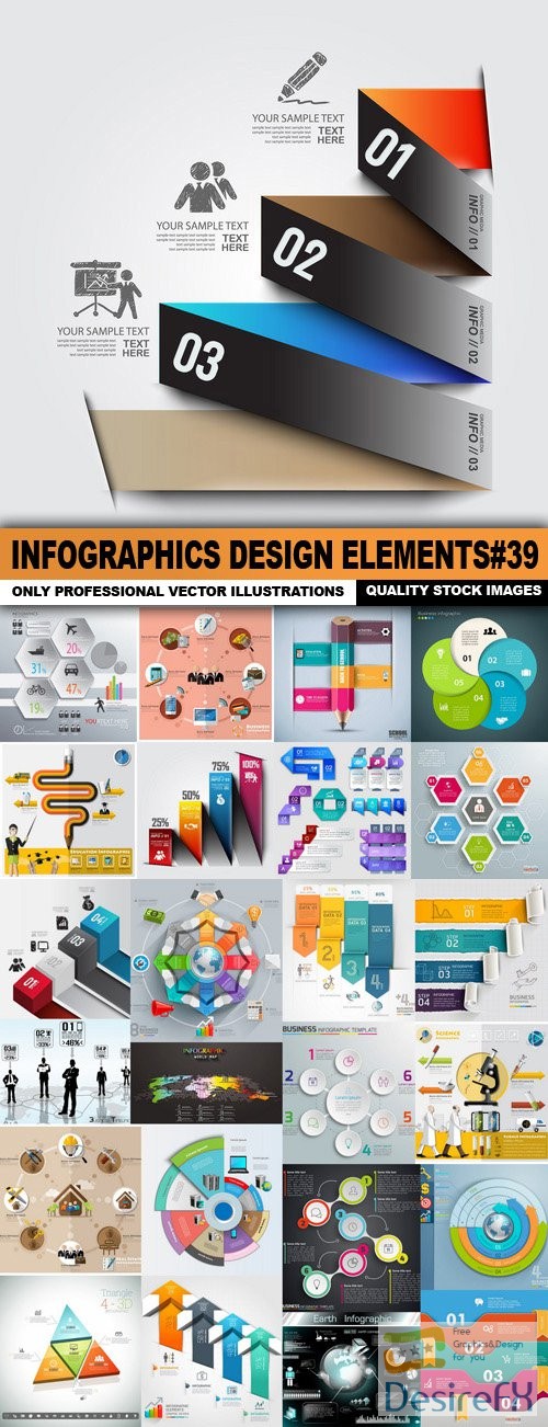 Infographics Design Elements#39 - 25 Vector