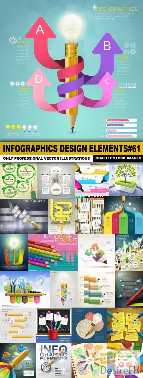 Infographics Design Elements#61 - 25 Vector