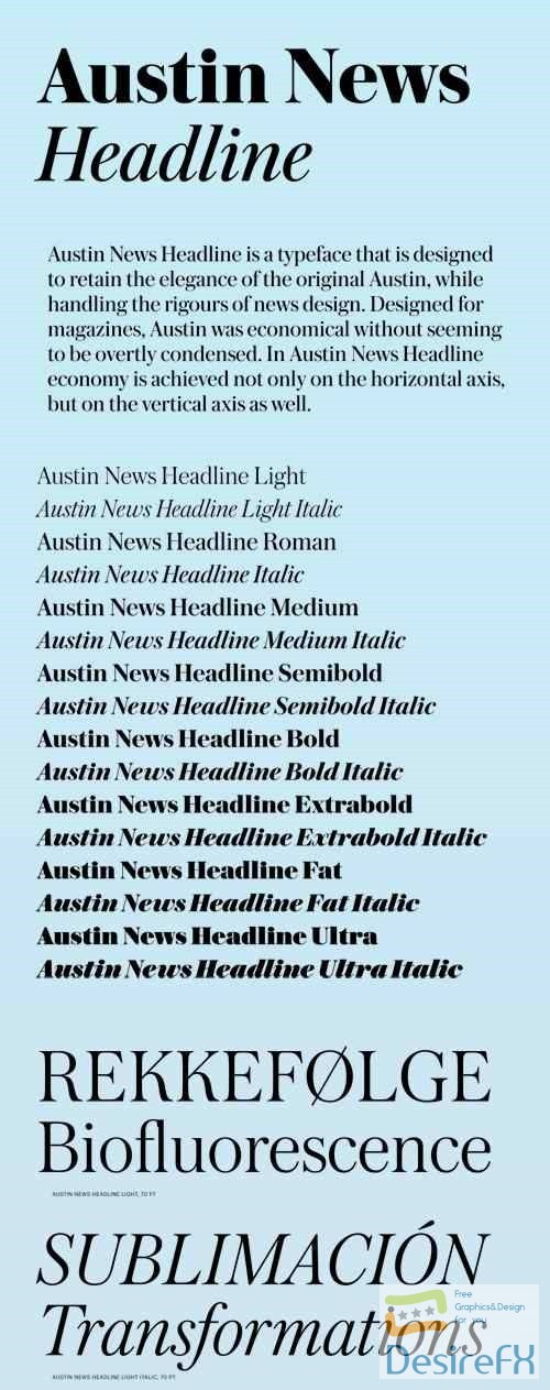 Austin News Headline Font Family