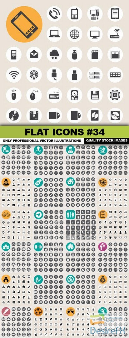 Flat Icons #34 - 25 Vectors