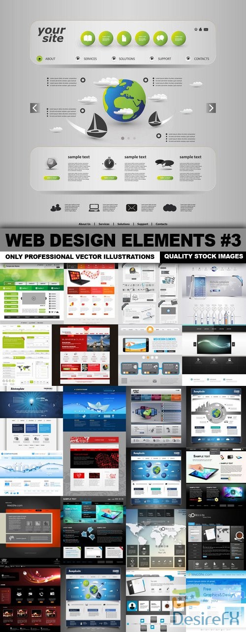 Web Design Elements #4 - 25 Vector