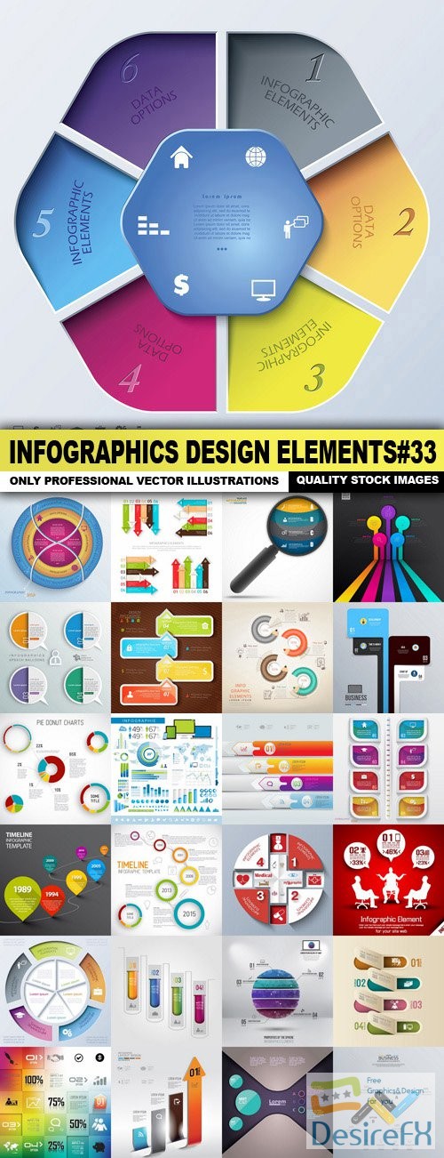 Infographics Design Elements#33 - 25 Vector