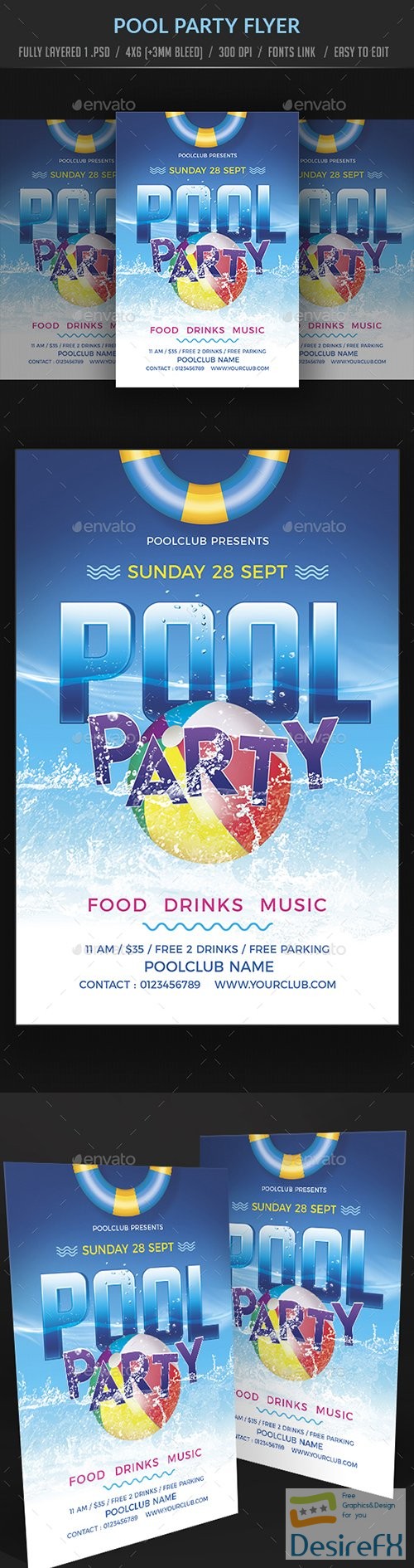 GR - Pool Party Flyer 22355864