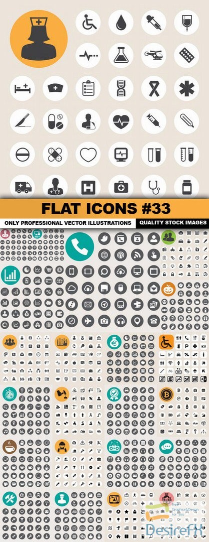 Flat Icons #33 - 23 Vectors