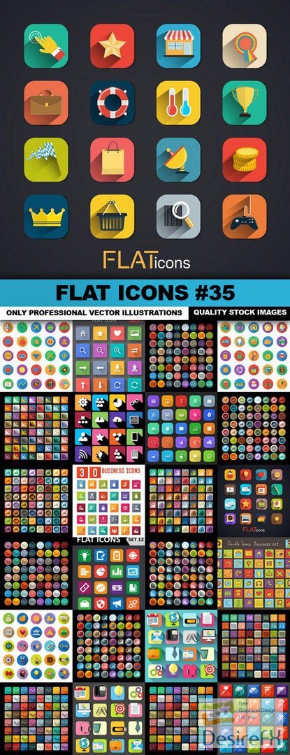 Flat Icons #35 - 25 Vectors