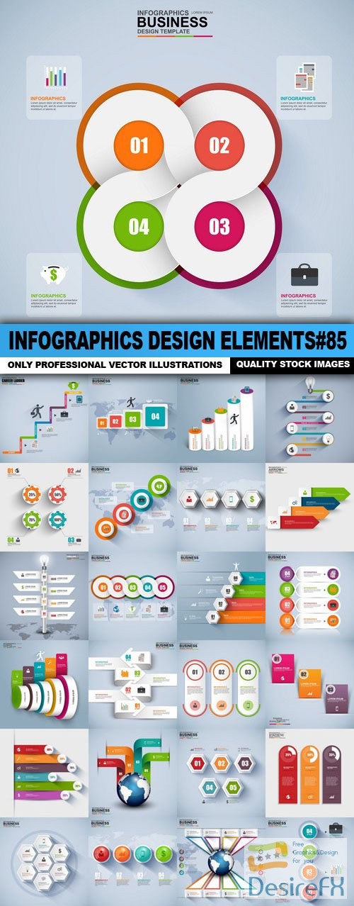 Download Infographics Design Elements#85 - 25 Vector - DesireFX.COM