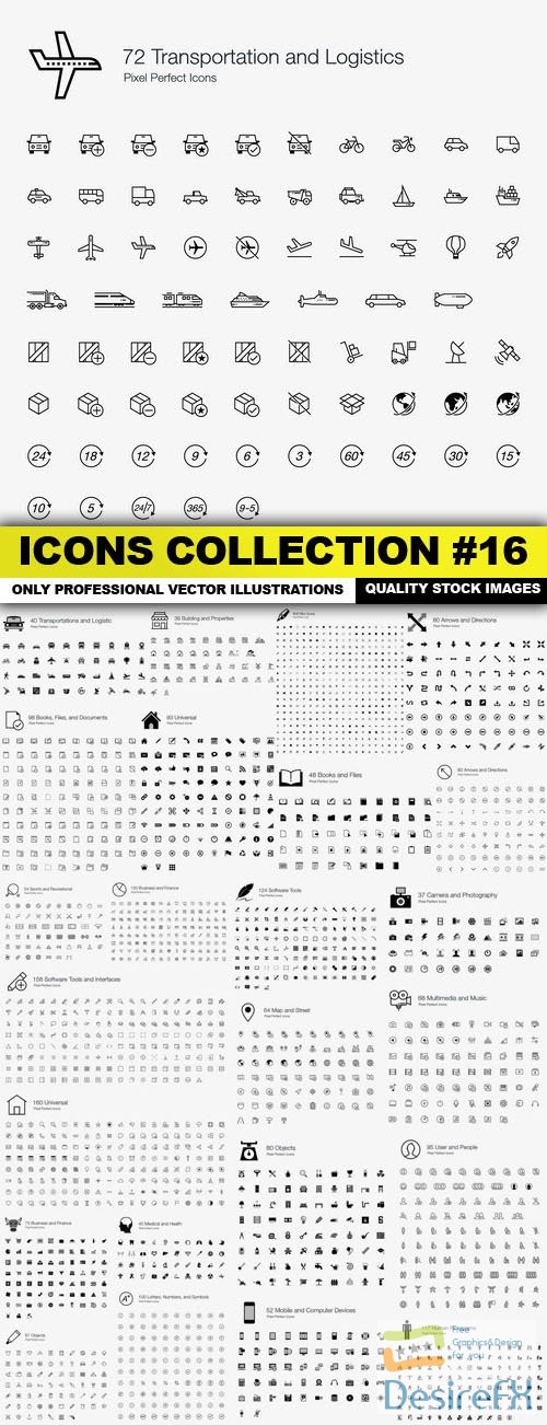 Icons Collection #16 - 25 Vector