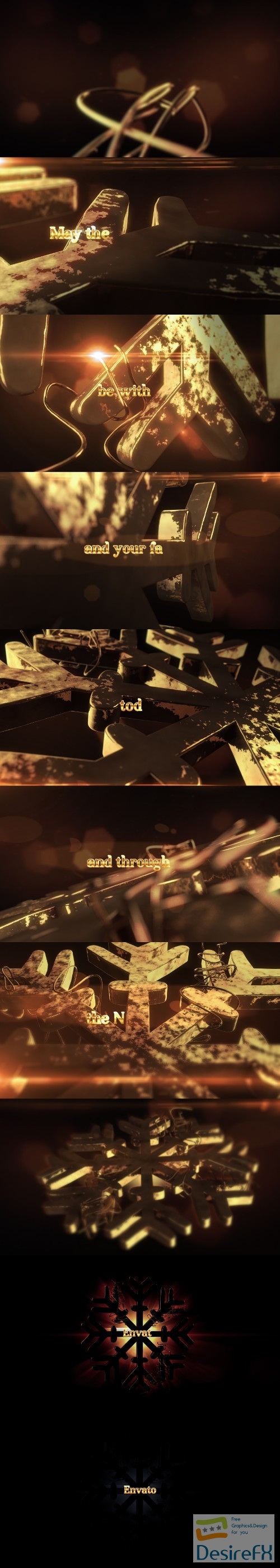 Videohive 3D Gold Christmas | Titles - Opener 19104526