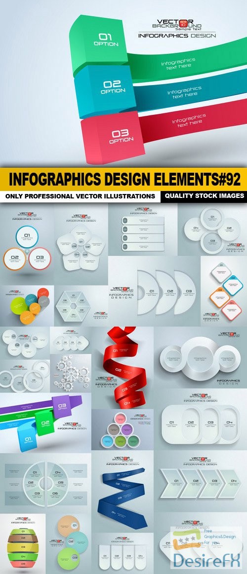 Infographics Design Elements#92 - 25 Vector