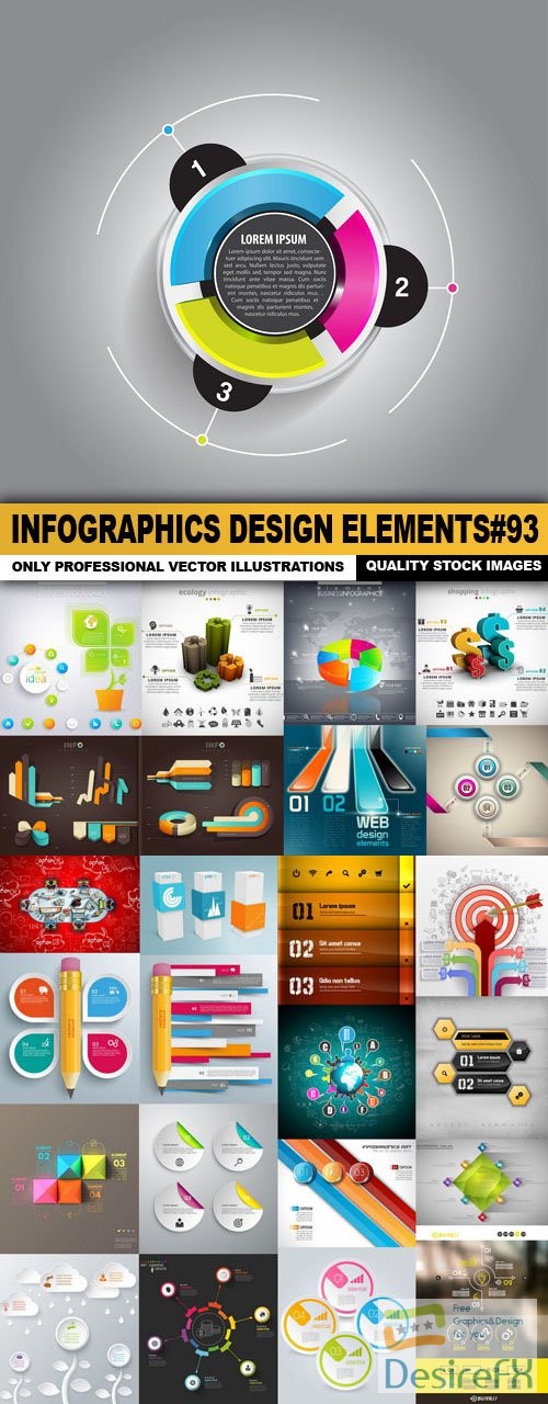 Infographics Design Elements#93 - 25 Vector