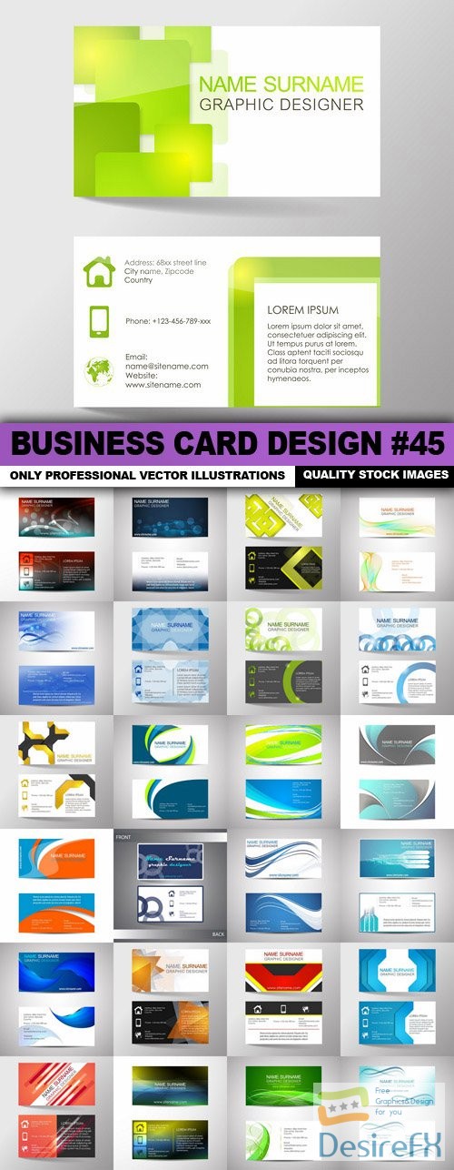 Business Card Design #45 - 25 Vector
