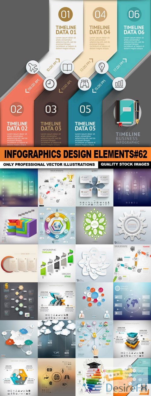 Infographics Design Elements#62 - 25 Vector