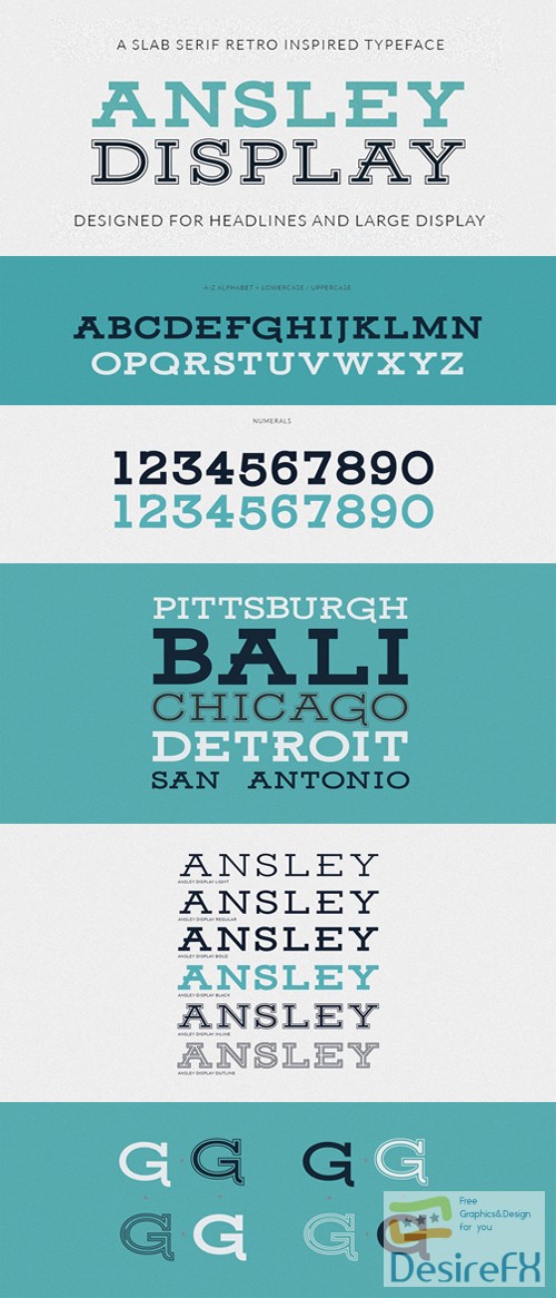 Ansley Display Font - 6 Weights
