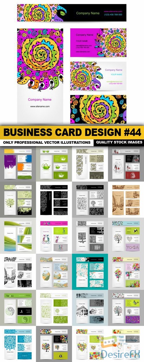 Business Card Design #44 - 29 Vector