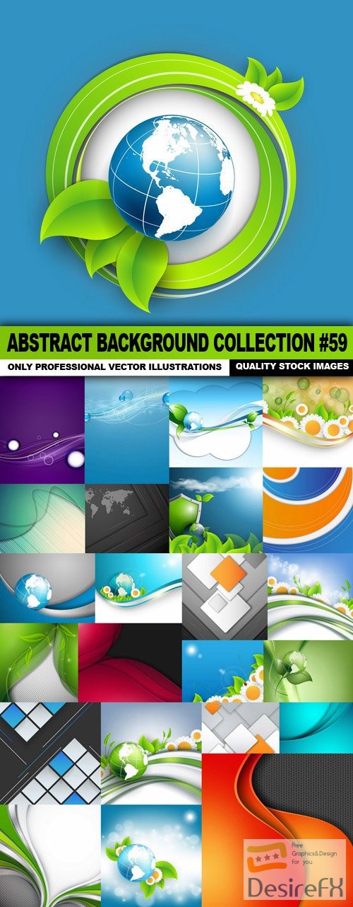 Abstract Background Collection #59 - 25 Vector