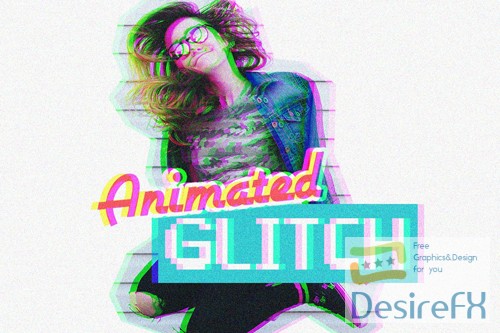 Animated Glitch Photoshop Action ATN
