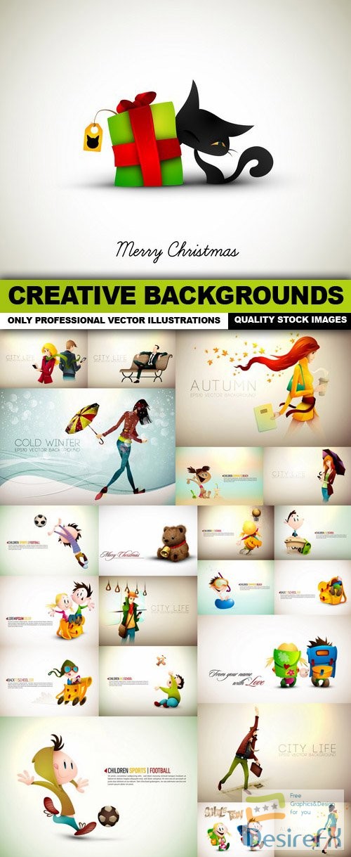 Creative Backgrounds - 30 Vector