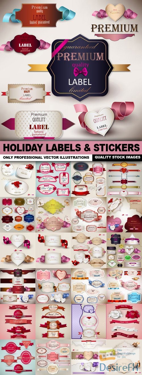 Holiday Labels &amp; Stickers - 29 vector