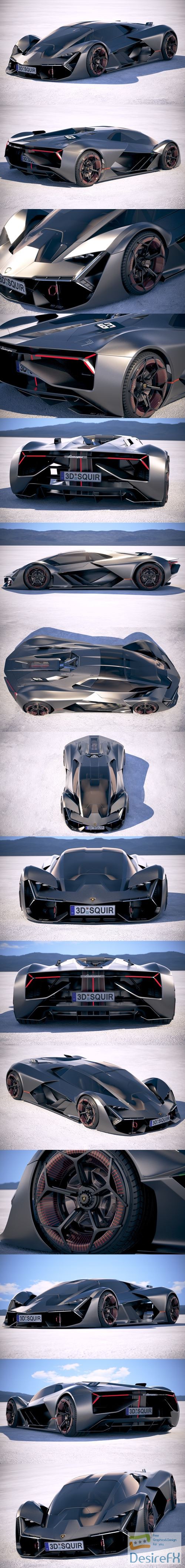 Lamborghini Terzo Millennio 2018 3D Model