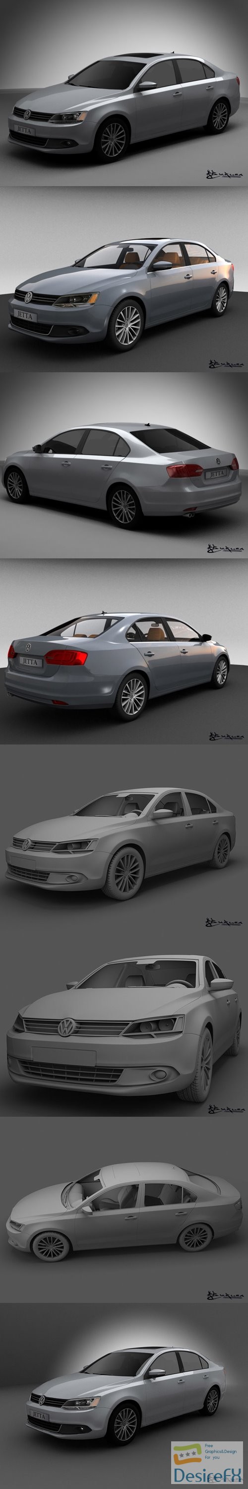 Volkswagen Jetta 2011 3D Model