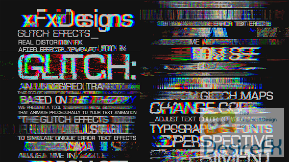 Videohive Glitch Text Effects Toolkit + 30 Title Animation Presets 15435003