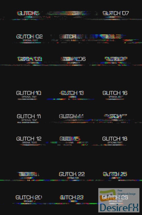 Videohive Glitch Text Effects Toolkit + 30 Title Animation Presets 15435003