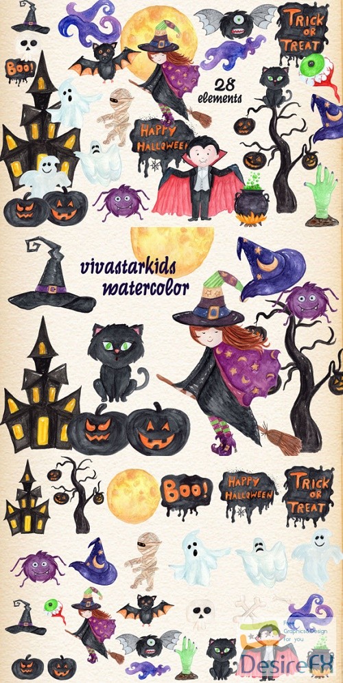 28 Hand Painted Halloween Themed Designs