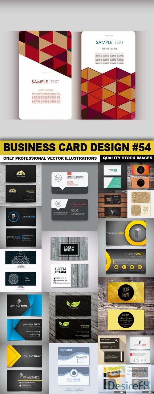 Business Card Design #54 - 20 Vector