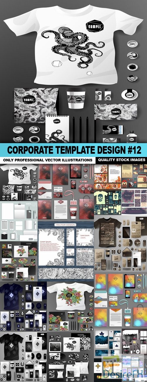 Corporate Template Design #12 - 19 Vector
