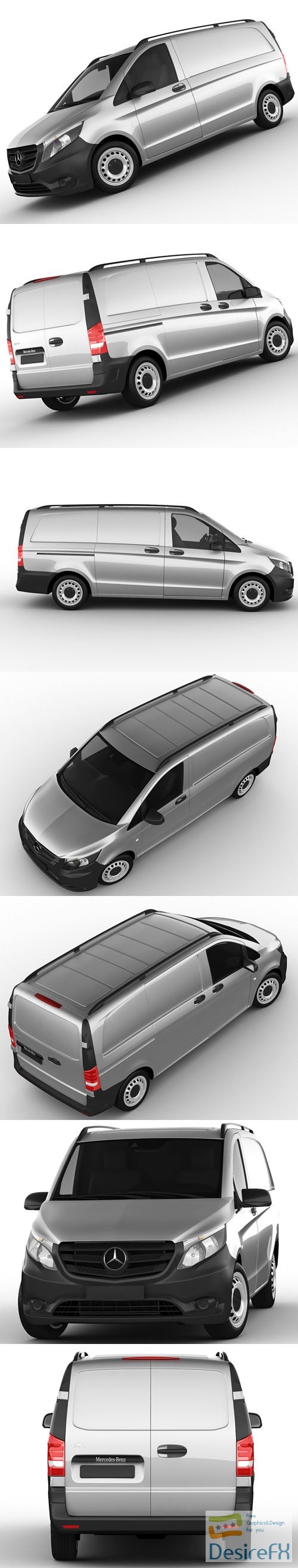 Mercedes Vito Panel Van 2016 Low 3D Model