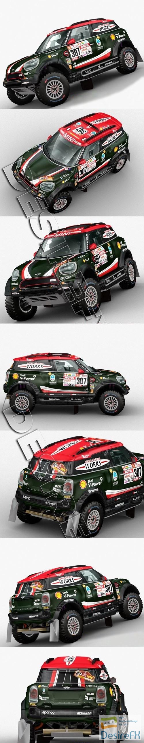 Mini-X Raid Dakar 307 3D Model
