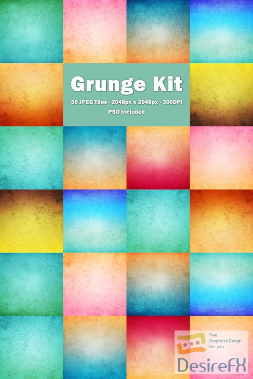 50 Grunge PSD Kit Textures
