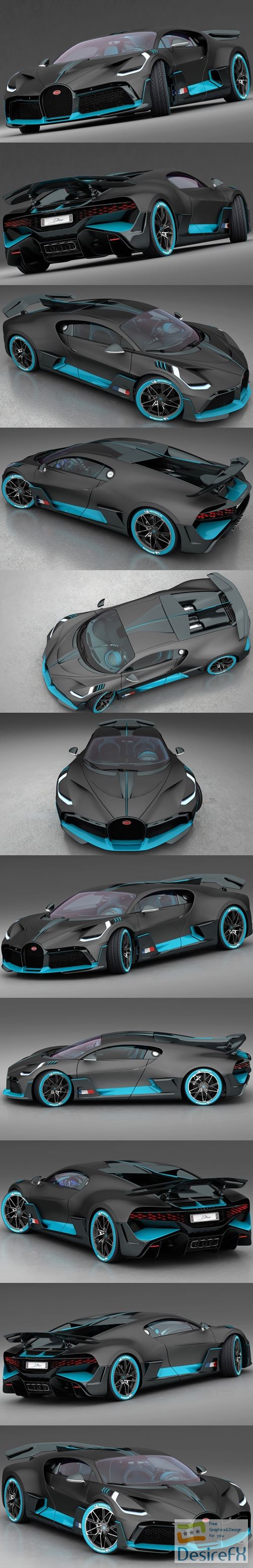 Bugatti DIVO 2019 3D Model