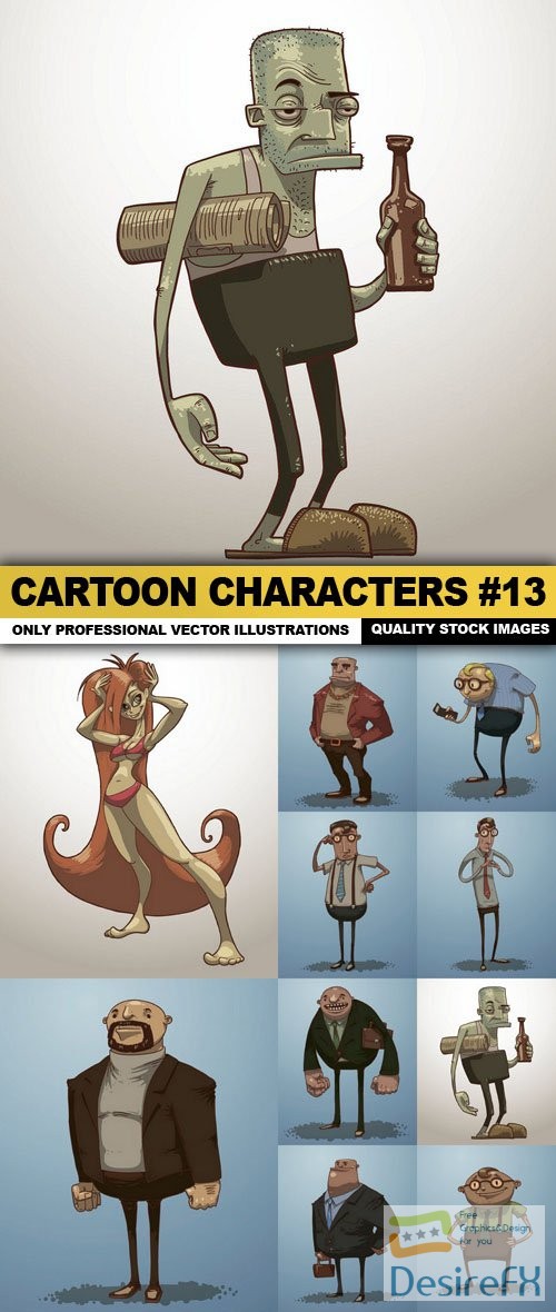 Cartoon Characters #13 - 10 Vector