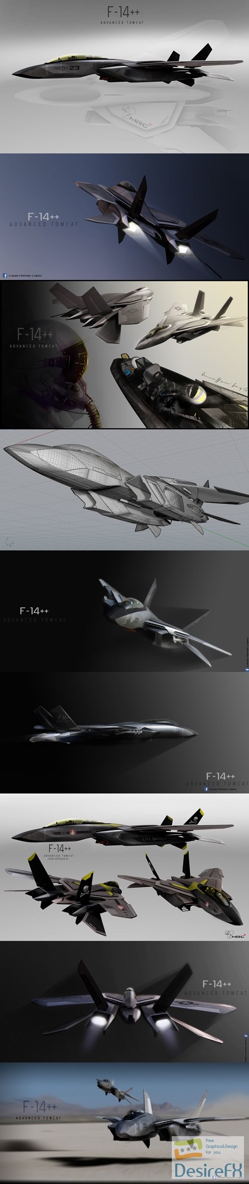 F14 Stealth Concept 3D Model