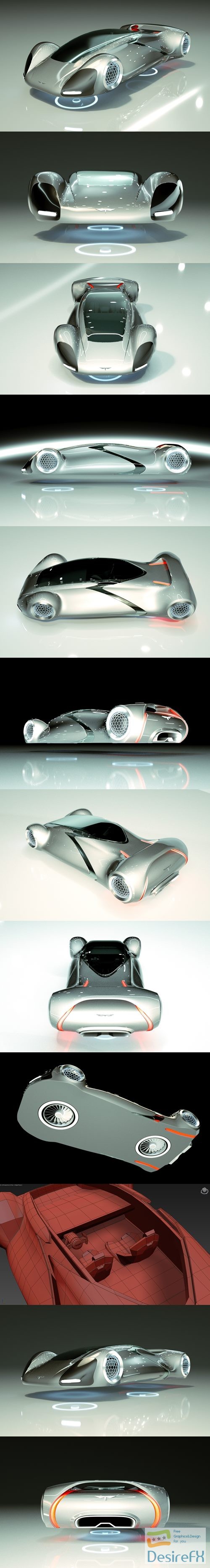 Cheap & Cool T-Hover Car 12 3D Model