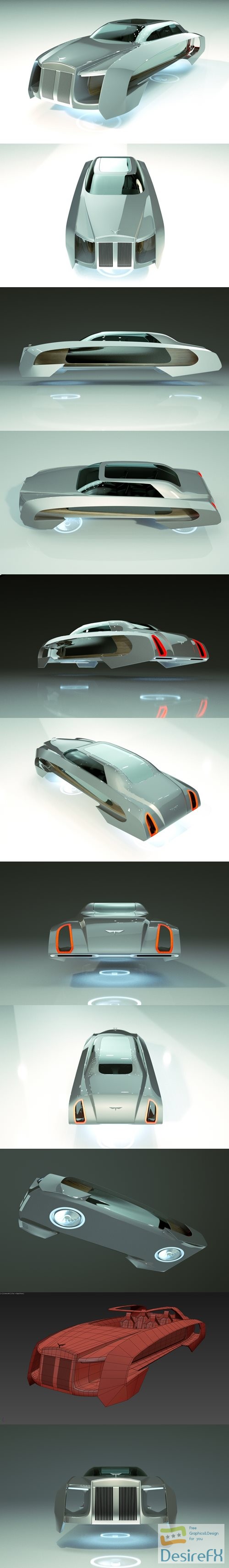 Cheap & Cool T-Hover Car 15 3D Model