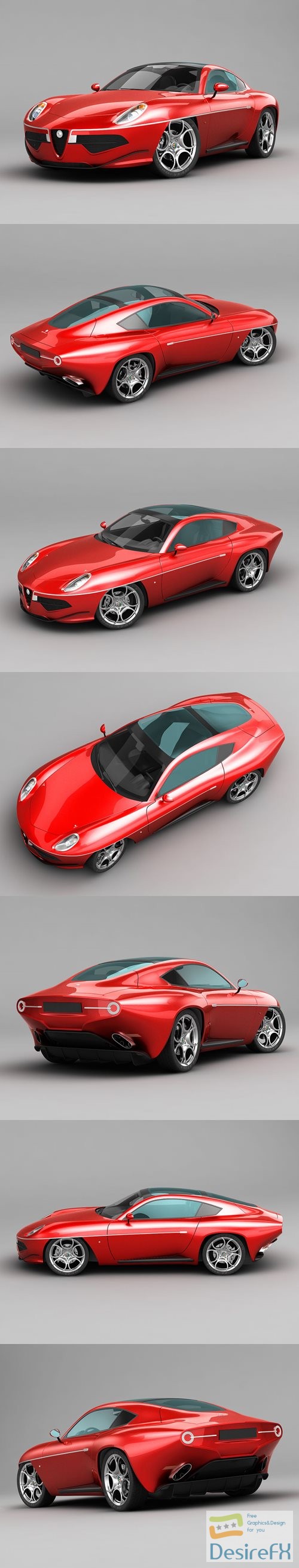 Alfa Romeo Disco Volante Touring 2013 3D Model