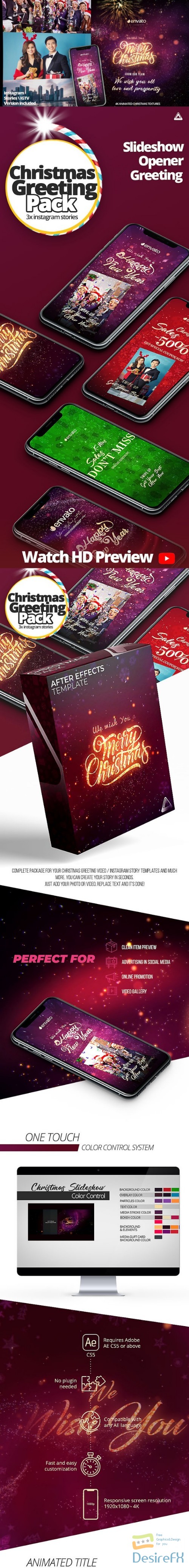 Videohive Christmas Greeting Pack 22864448