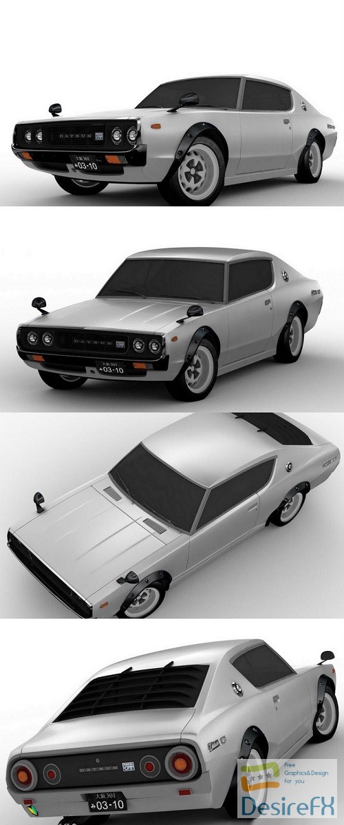 Datsun 240 GT 1972 3D Model