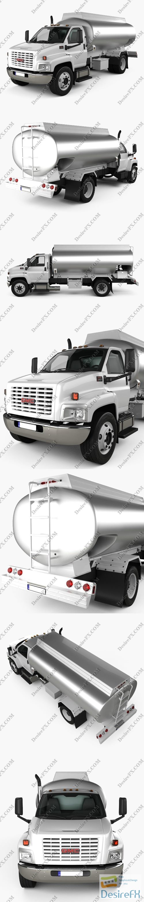 GMC Topkick C8500 Regular Cab Tanker Truck 2004 3D Model