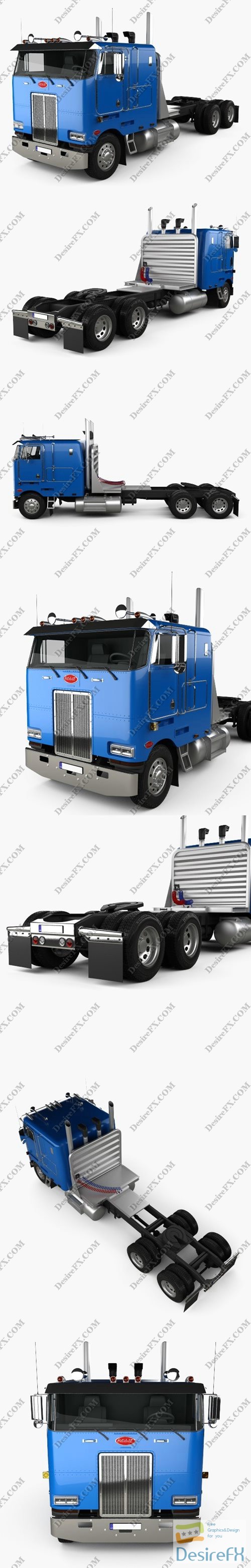 Peterbilt 362 Tractor Truck 2002 3D Model