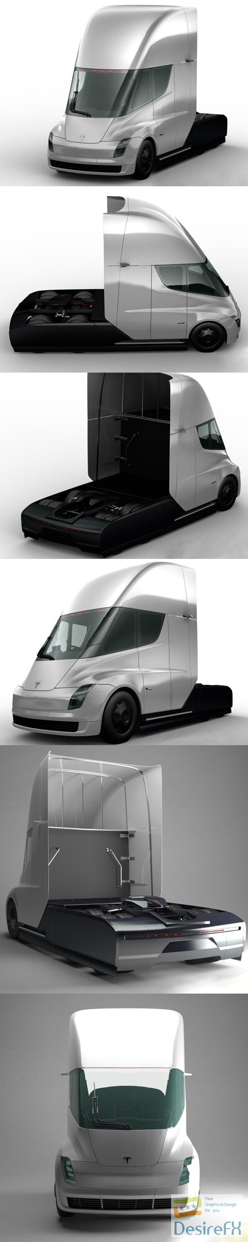Tesla semi truck 3D Model