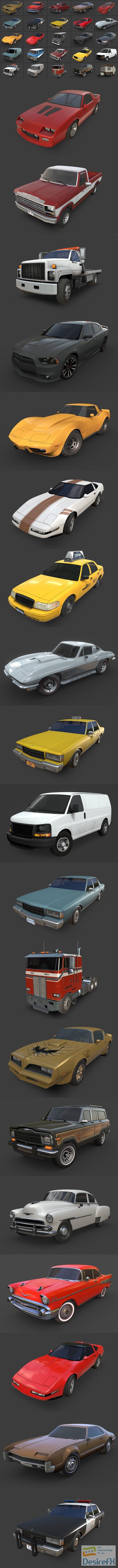 American Cars Ultimate Collection 3D Models