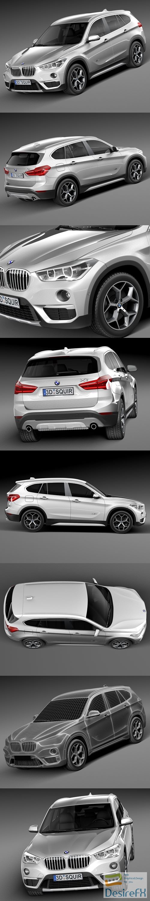 BMW X1 2016 3D Model