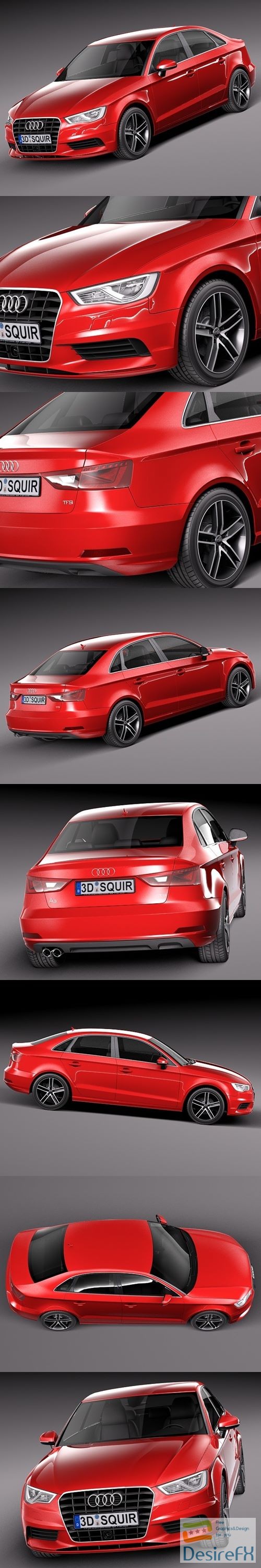 Audi A3 sedan 2014 3D Model