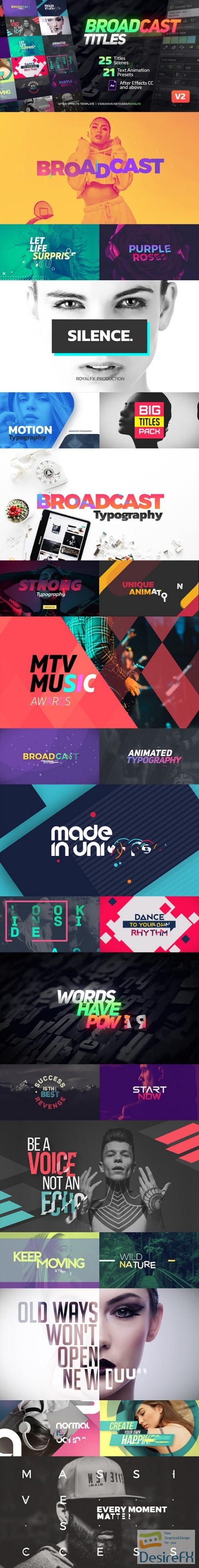 Videohive TypeX - Text Animation Tool | Broadcast Pack: Modern Colorful Typography Titles 20233979 - V.2