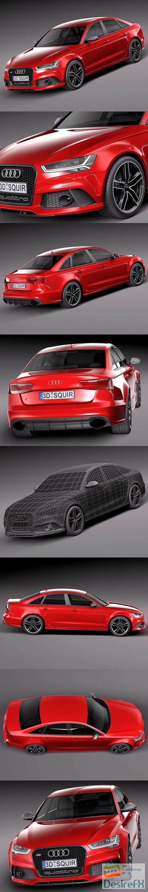 Audi RS6 sedan 2015 3D Model